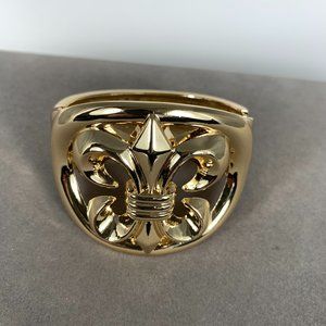 NEW Fleur De Lis Bangle in Gold Tone